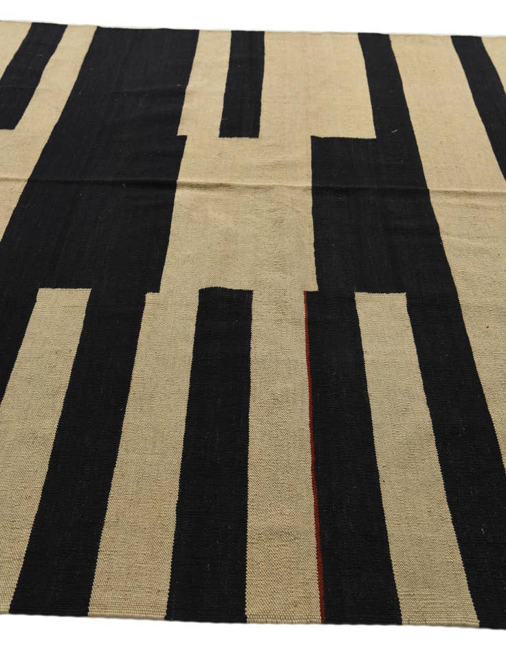 Detail image of  7' x 10'  Hand Woven Kilim Modern Wool Rug