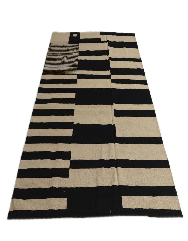 Detail image of  5' 8 x 7' 10  Hand Woven Kilim Modern Wool Rug