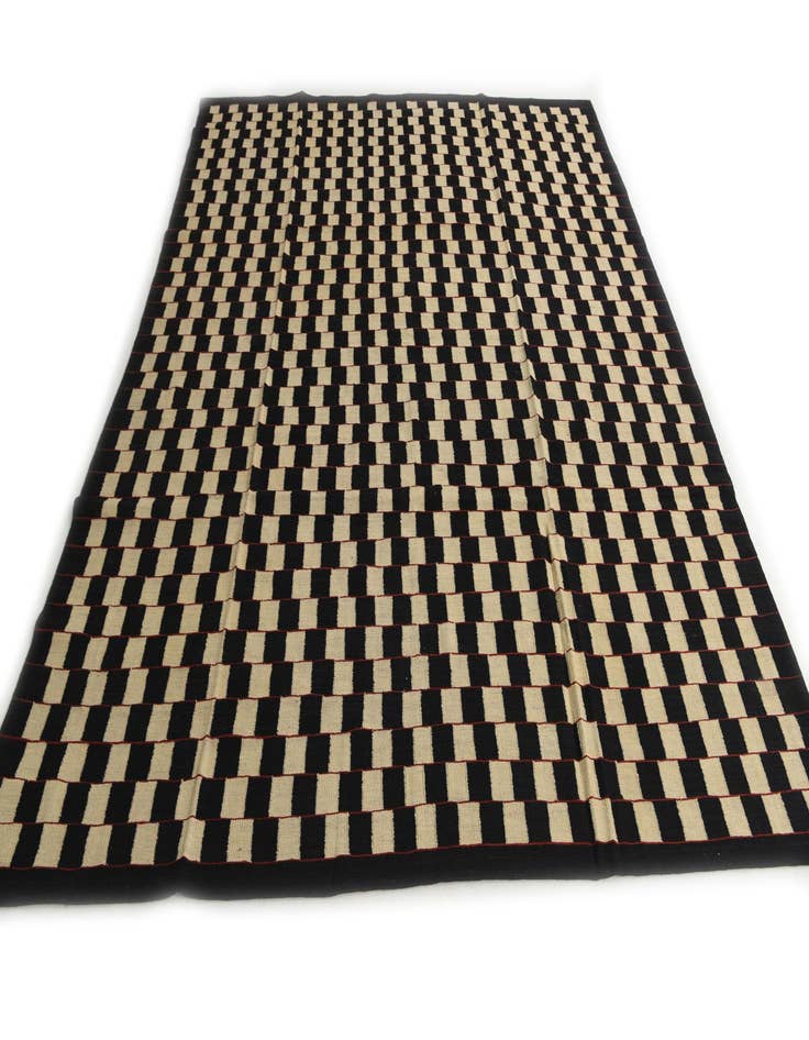 Detail image of  8' 1 x 9' 8  Hand Woven Kilim Modern Wool Rug