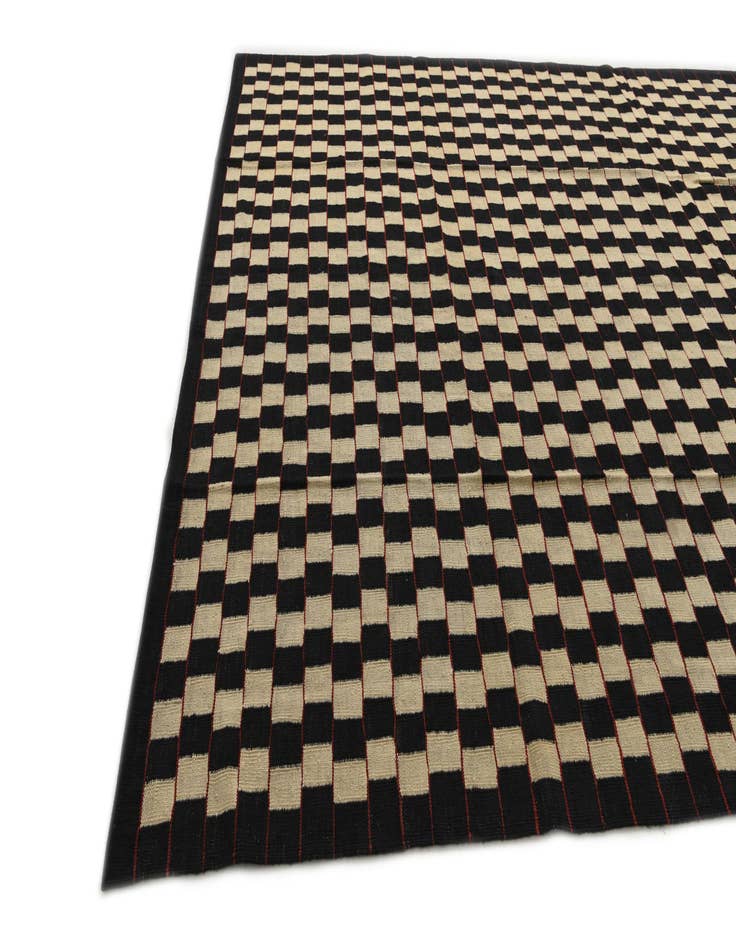 Detail image of  8' 1 x 9' 8  Hand Woven Kilim Modern Wool Rug