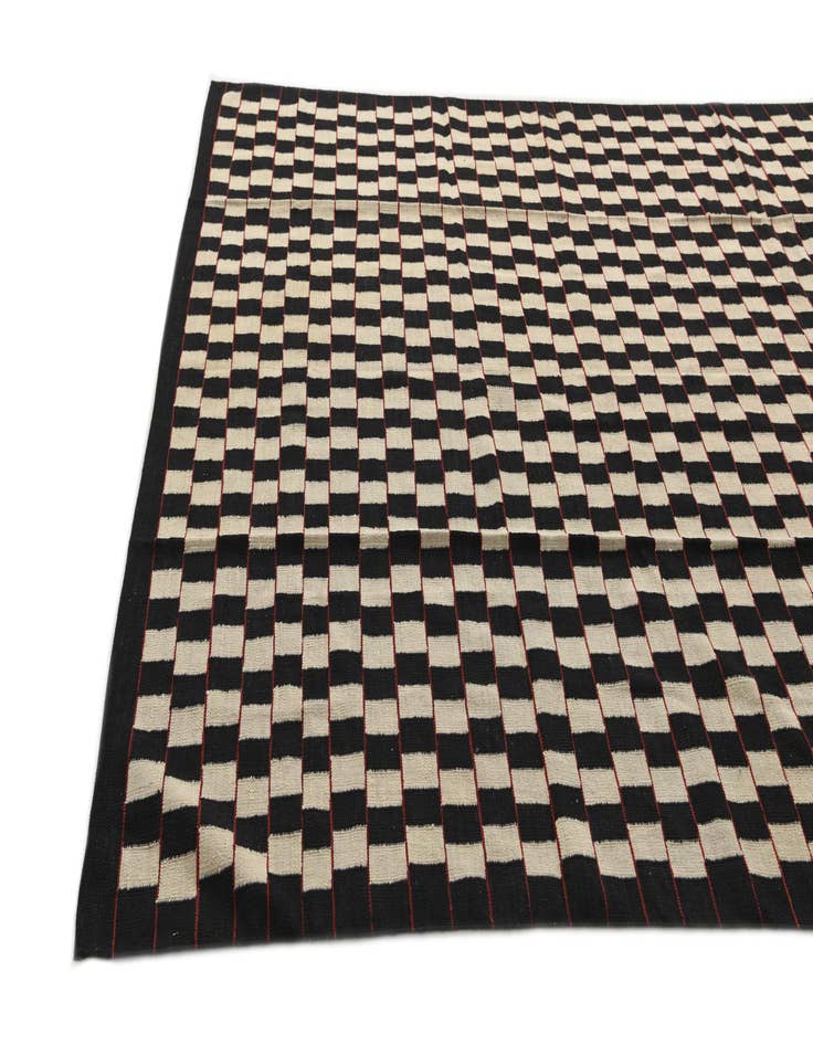 Detail image of  8' 1 x 9' 9  Hand Woven Kilim Modern Wool Rug