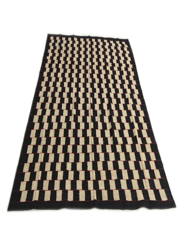 Detail image of  5' 8 x 7' 6  Hand Woven Kilim Modern Wool Rug