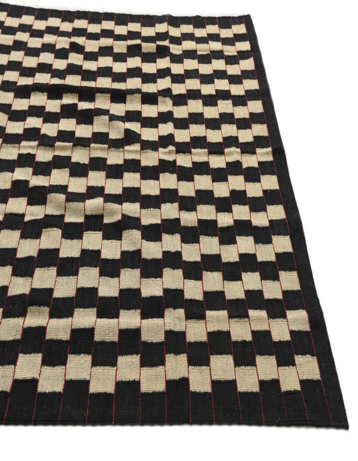 Detail image of  5' 8 x 7' 6  Hand Woven Kilim Modern Wool Rug