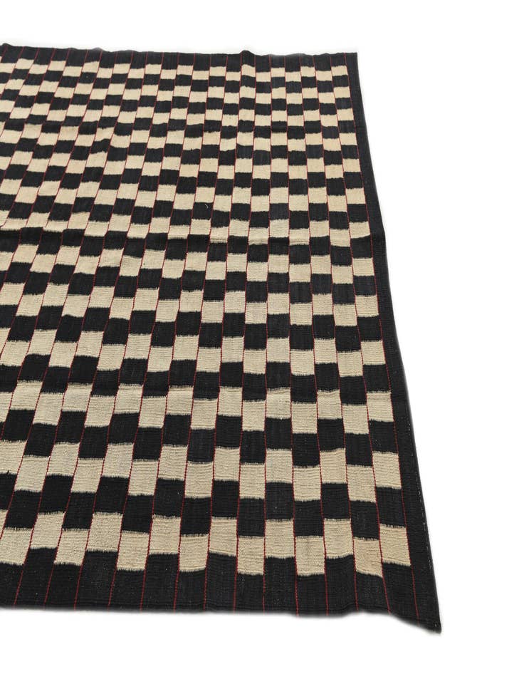 Detail image of  5' 7 x 7' 4  Hand Woven Kilim Modern Wool Rug