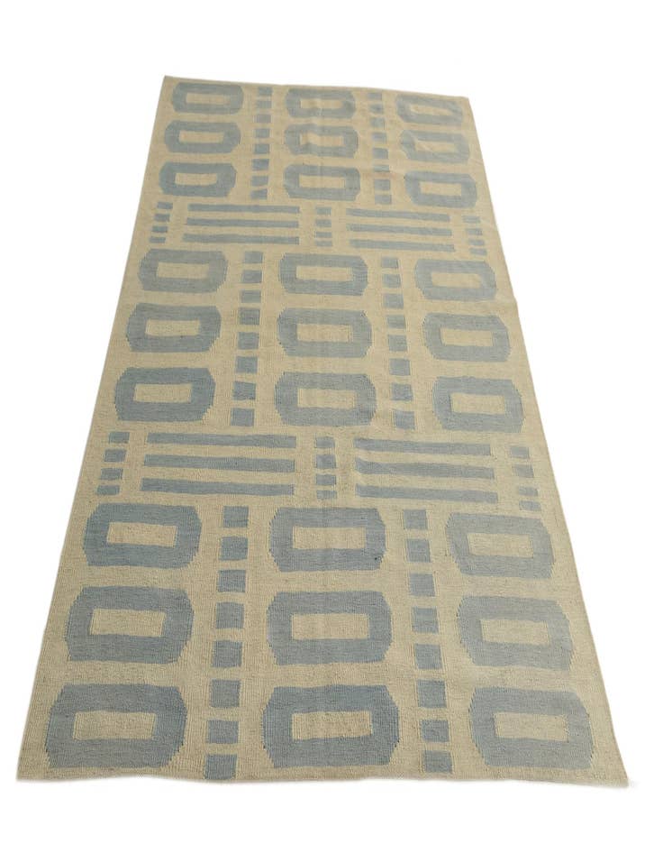 Detail image of  4' 10 x 6' 10  Hand Woven Kilim Modern Wool Rug