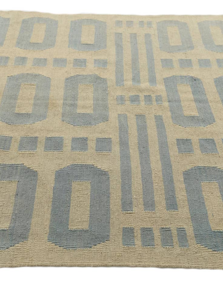 Detail image of  4' 10 x 6' 10  Hand Woven Kilim Modern Wool Rug