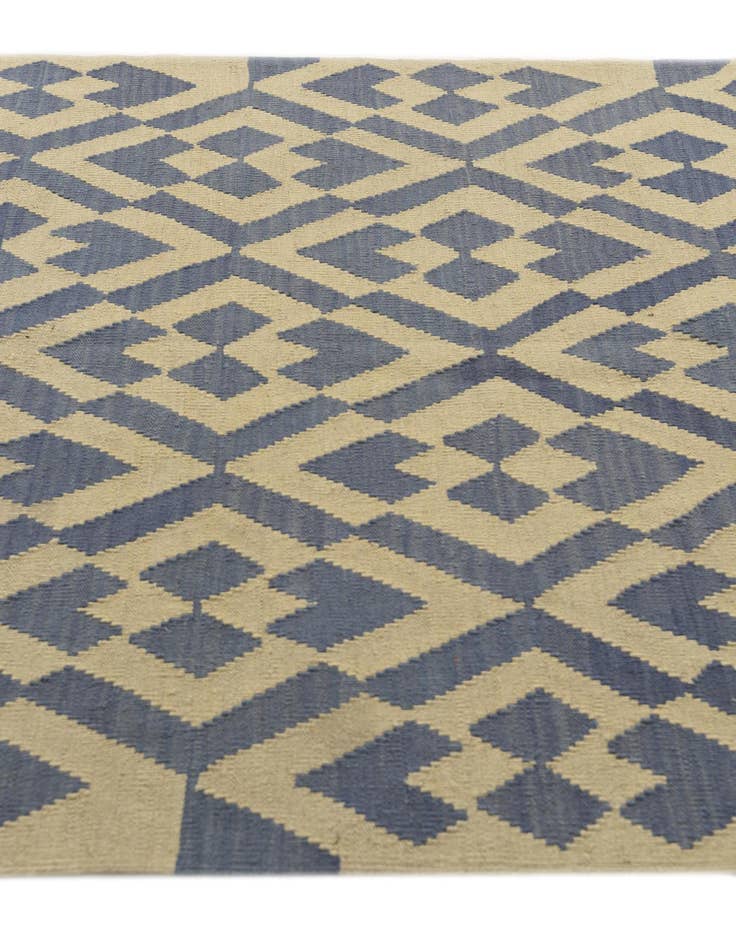 Detail image of  4' 6 x 5' 8  Hand Woven Kilim Modern Wool Rug