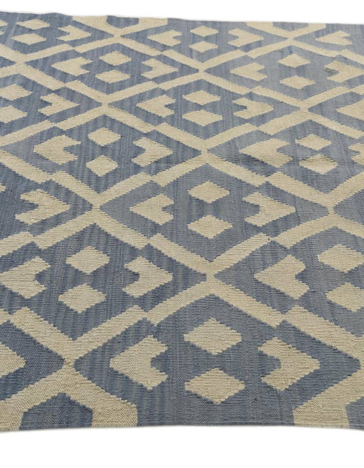 Detail image of  4' 6 x 5' 6  Hand Woven Kilim Modern Wool Rug