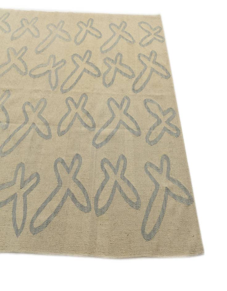 Detail image of  5' 8 x 8'  Hand Woven Kilim Modern Wool Rug