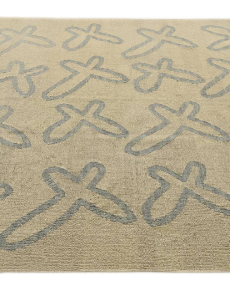 Detail image of  5' 8 x 8'  Hand Woven Kilim Modern Wool Rug