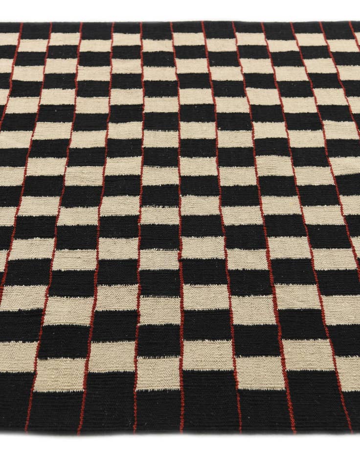 Detail image of  4' 9 x 6' 1  Hand Woven Kilim Modern Wool Rug