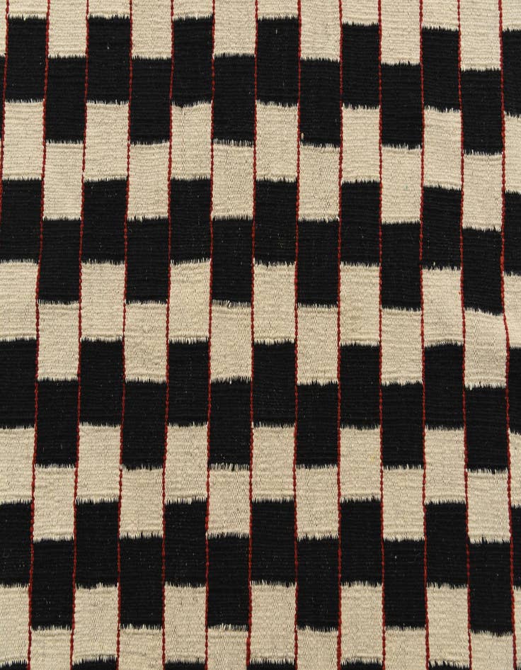 Detail image of  4' 9 x 6' 1  Hand Woven Kilim Modern Wool Rug