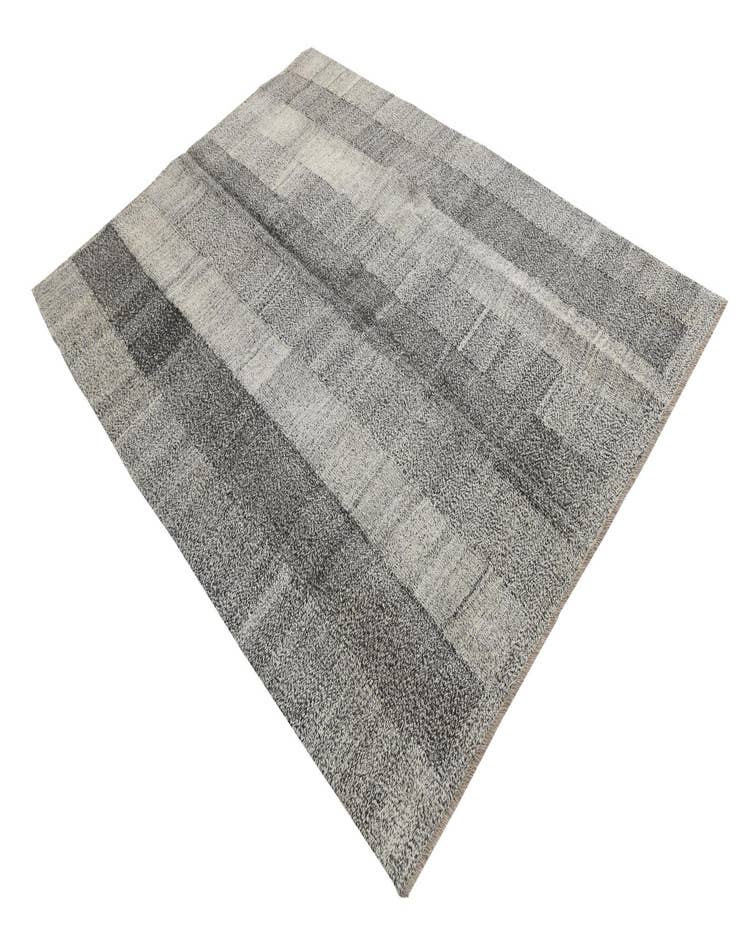 Detail image of  5' 8 x 7' 8  Hand Woven Kilim Modern Wool Rug