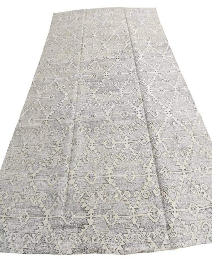 Detail image of  10' x 12' 8  Hand Woven Kilim Modern Wool Rug