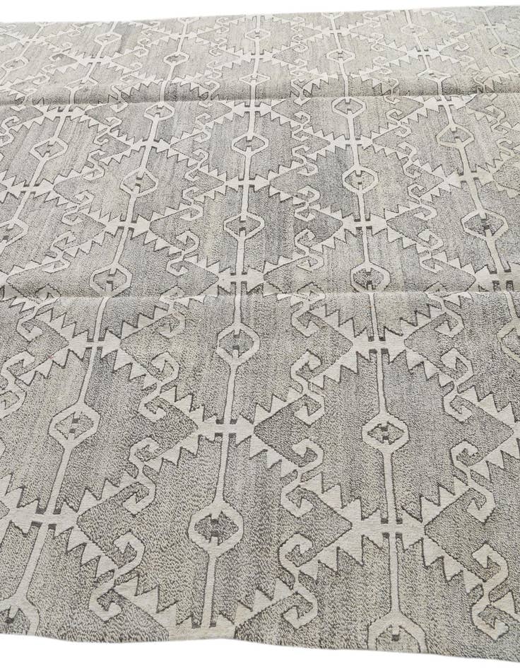 Detail image of  10' x 12' 8  Hand Woven Kilim Modern Wool Rug