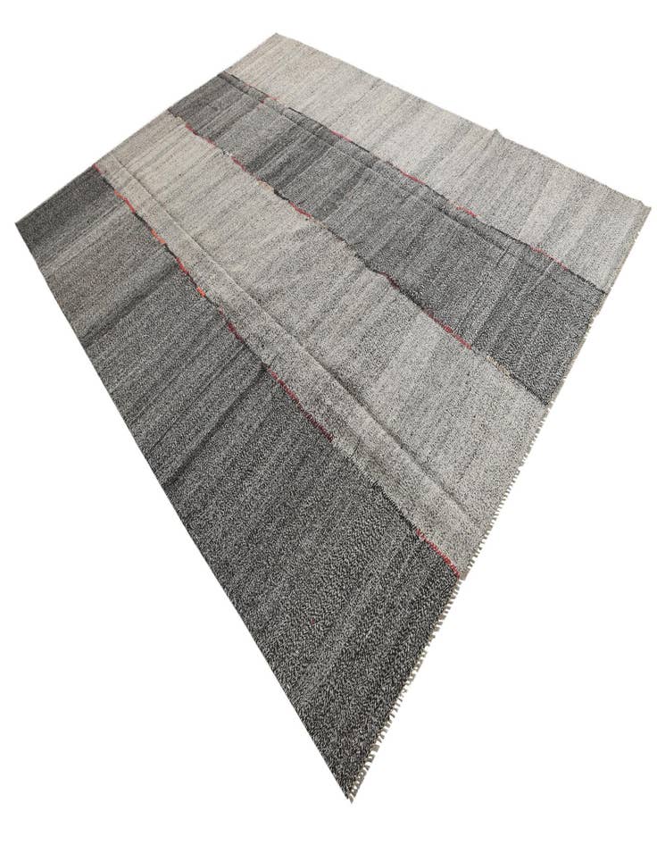 Detail image of  9' x 12'  Hand Woven Kilim Modern Wool Rug