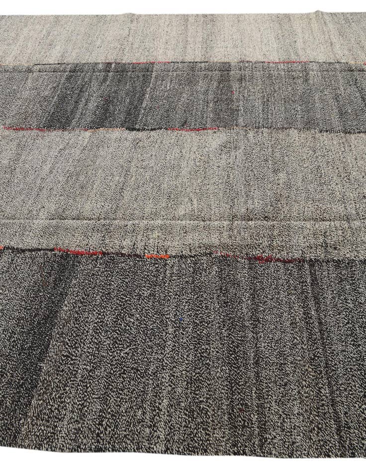 Detail image of  9' x 12'  Hand Woven Kilim Modern Wool Rug