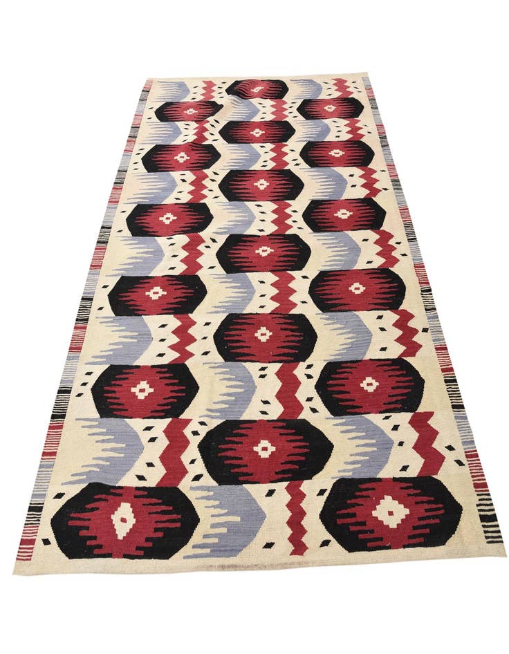 Detail image of  6' 1 x 7' 8  Hand Woven Kilim Modern Wool Rug