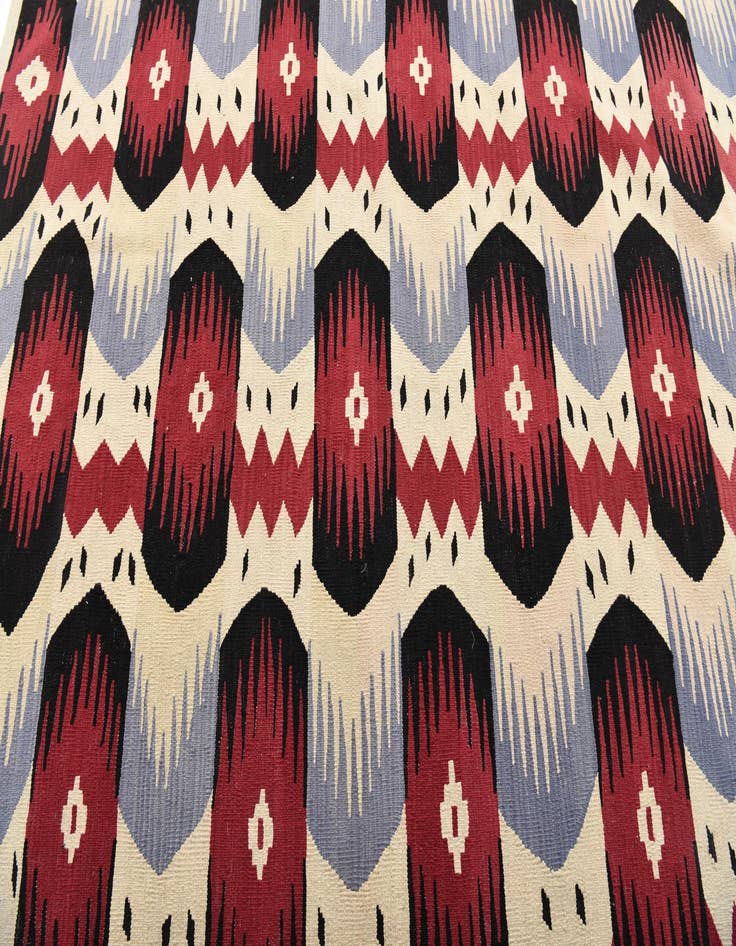 Detail image of  6' 1 x 7' 8  Hand Woven Kilim Modern Wool Rug