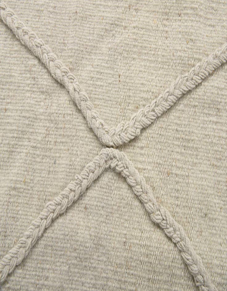 Detail image of  3' 5 x 4' 11  Hand Woven Kilim Modern Wool Rug