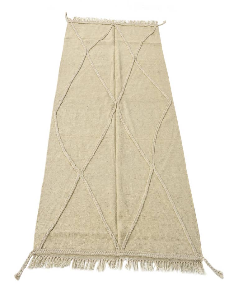 Detail image of  3' 3 x 4' 10  Hand Woven Kilim Modern Wool Rug