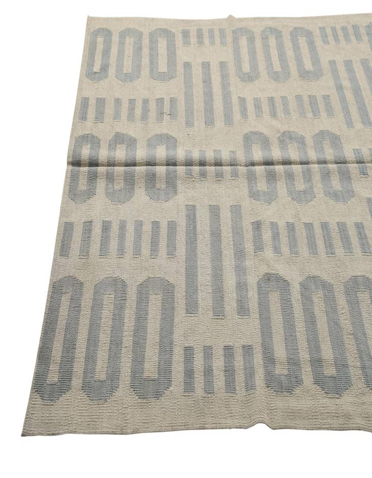 Detail image of  5' x 6' 6  Hand Woven Kilim Modern Wool Rug
