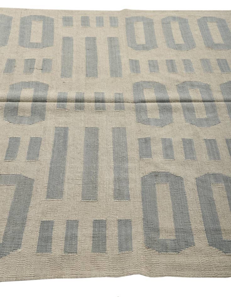 Detail image of  5' x 6' 6  Hand Woven Kilim Modern Wool Rug