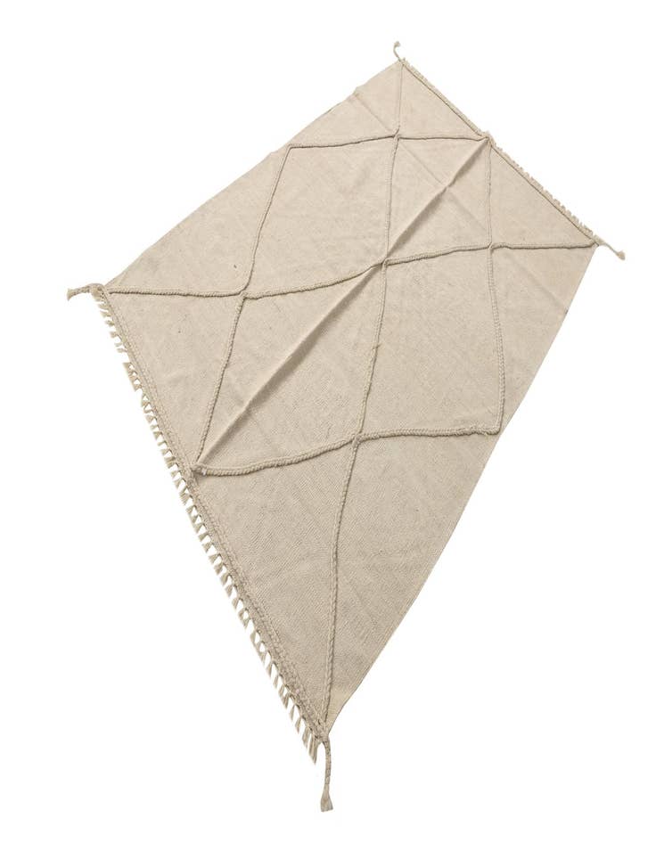 Detail image of  4' 1 x 6' 1  Hand Woven Kilim Modern Wool Rug