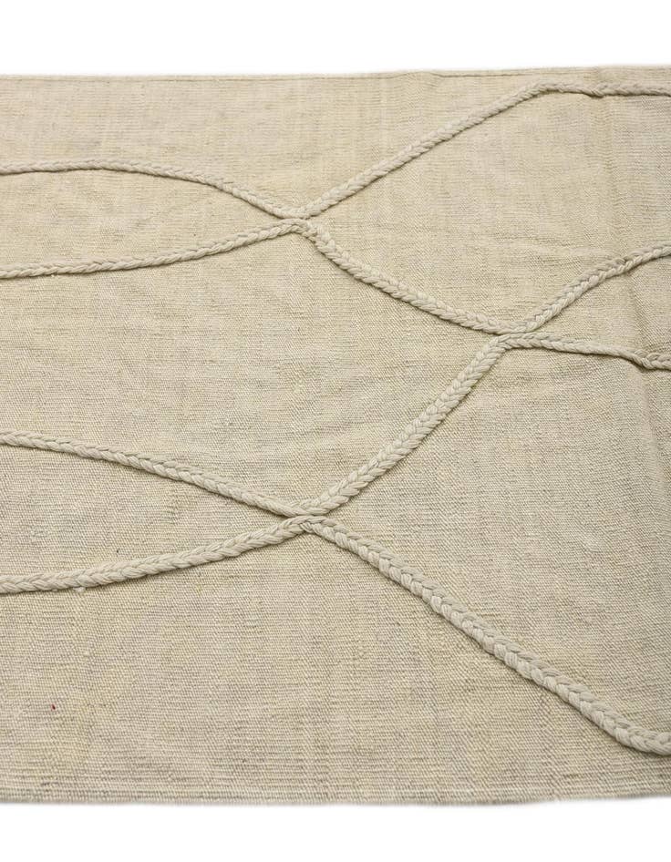 Detail image of  3' 4 x 4' 7  Hand Woven Kilim Modern Wool Rug