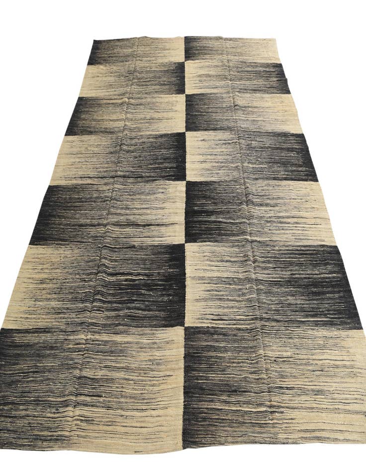 Detail image of  7' 10 x 9' 7  Hand Woven Kilim Modern Wool Rug