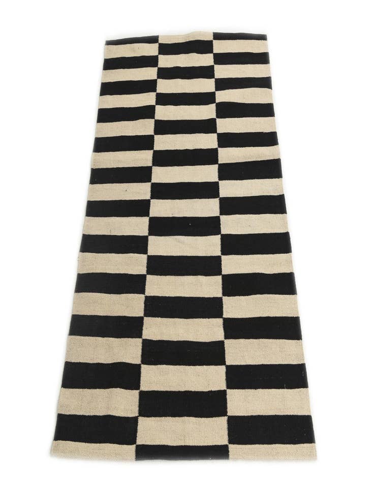 Detail image of  3' 3 x 4' 9  Hand Woven Kilim Modern Wool Rug