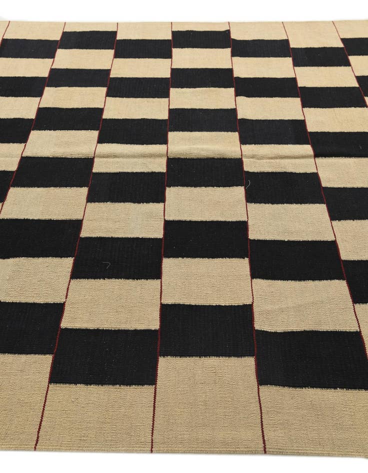 Detail image of  7' x 9' 7  Hand Woven Kilim Modern Wool Rug