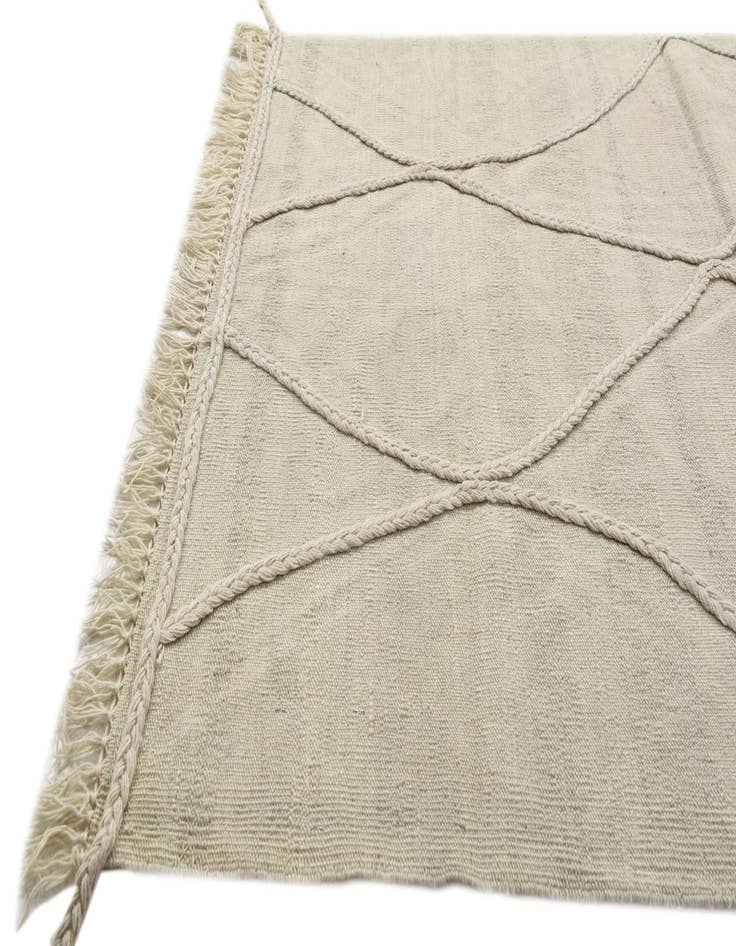 Detail image of  3' 6 x 5' 2  Hand Woven Kilim Modern Wool Rug