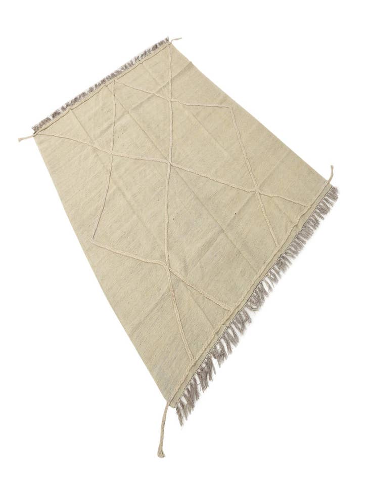 Detail image of  5' x 6' 5  Hand Woven Kilim Modern Wool Rug