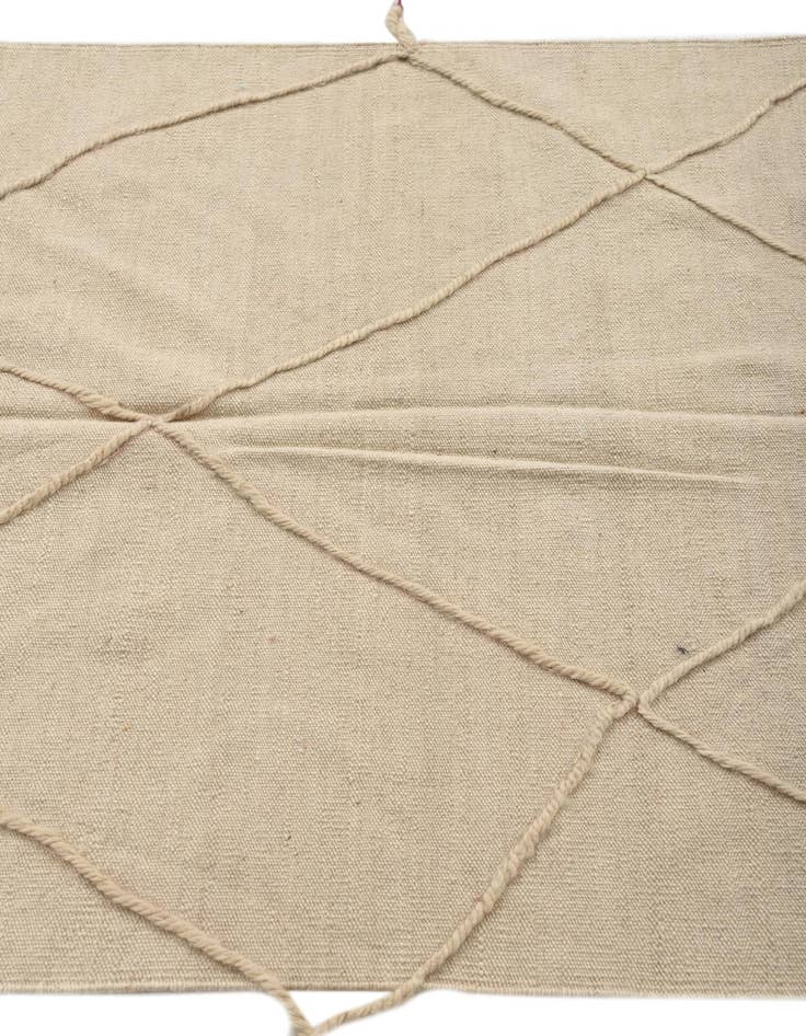 Detail image of  3' 5 x 5'  Hand Woven Kilim Modern Wool Rug