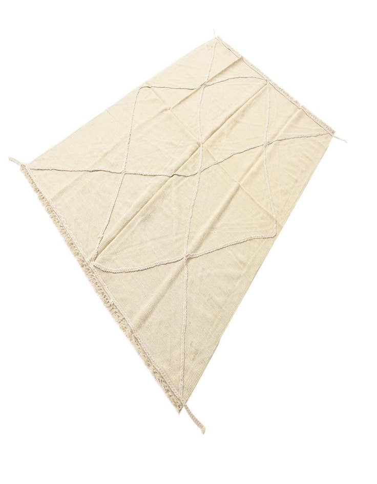 Detail image of  4' 8 x 7' 3  Hand Woven Kilim Modern Wool Rug