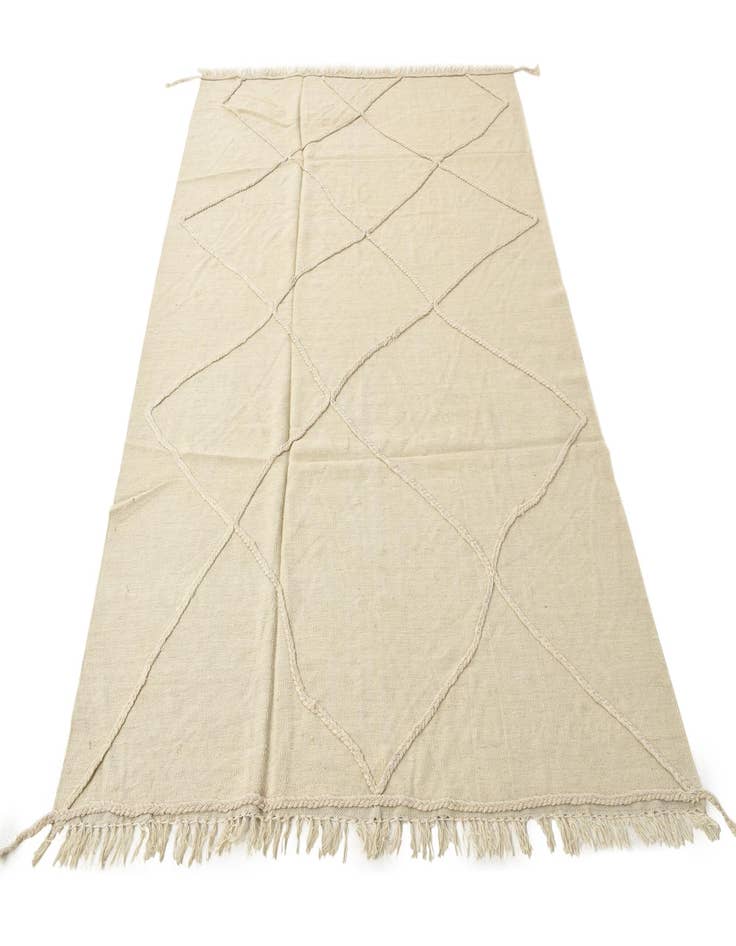 Detail image of  5' 6 x 8'  Hand Woven Kilim Modern Wool Rug