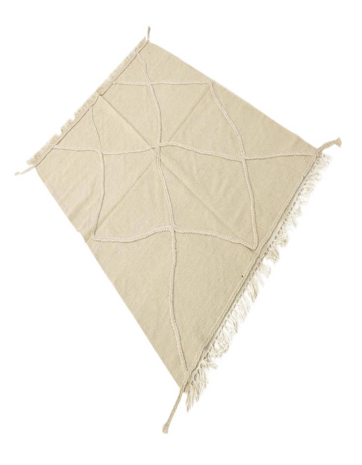 Detail image of  3' 6 x 5'  Hand Woven Kilim Modern Wool Rug