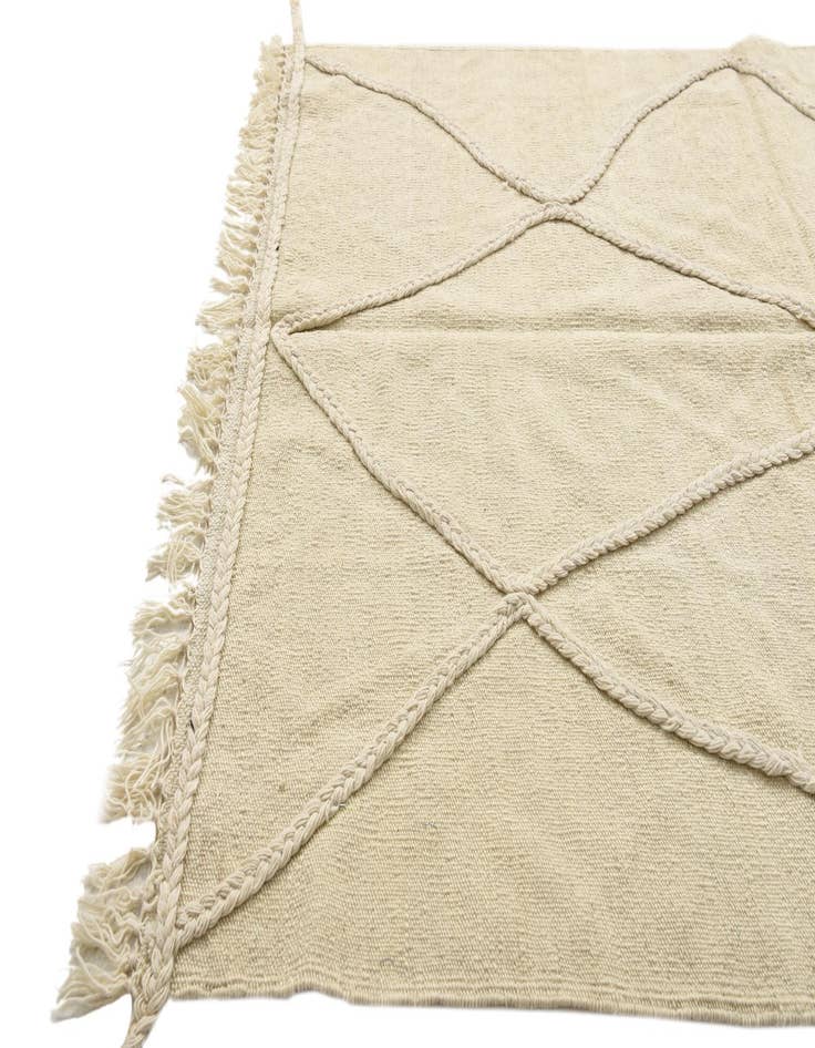 Detail image of  3' 6 x 5'  Hand Woven Kilim Modern Wool Rug