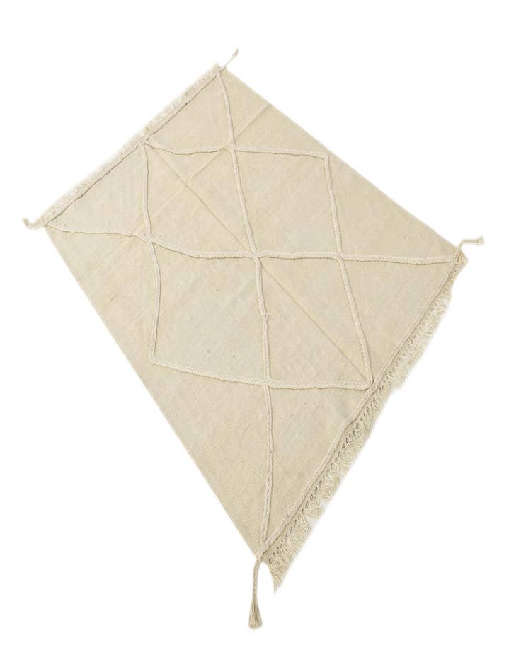 Detail image of  3' 5 x 4' 10  Hand Woven Kilim Modern Wool Rug