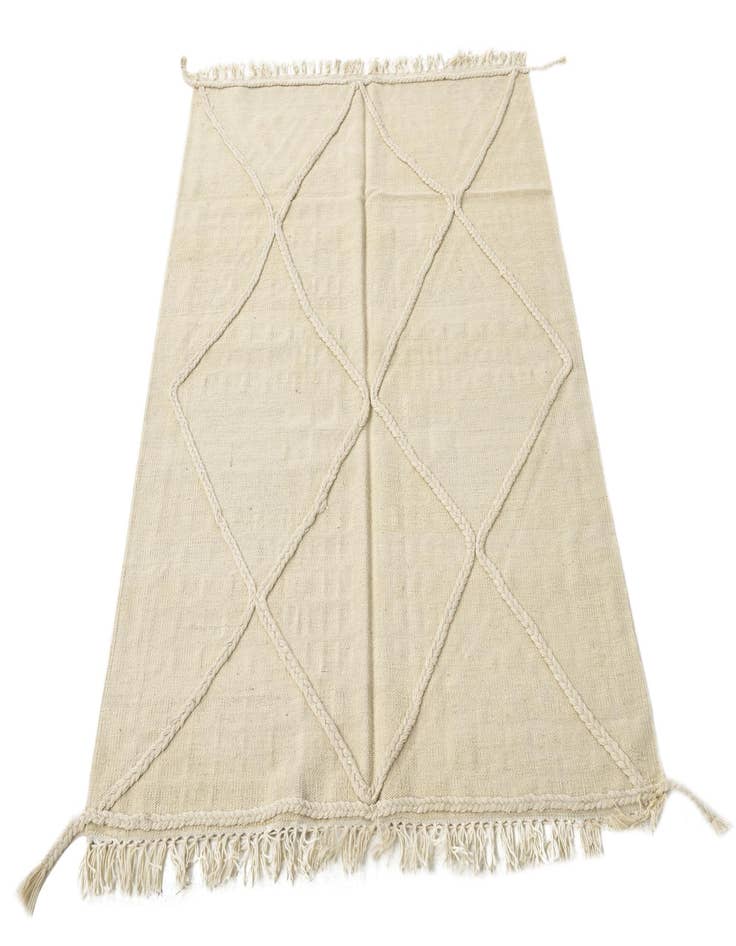 Detail image of  3' 5 x 4' 10  Hand Woven Kilim Modern Wool Rug