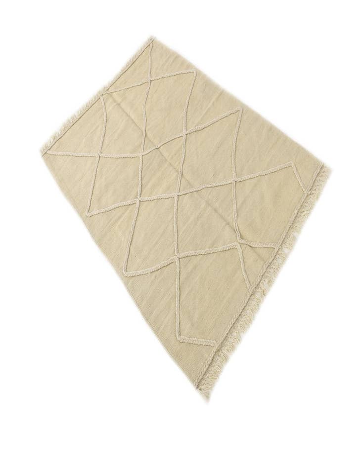 Detail image of  3' 5 x 4' 10  Hand Woven Kilim Modern Wool Rug