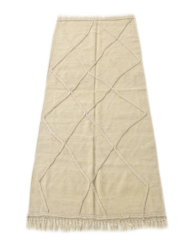 Detail image of  3' 5 x 4' 10  Hand Woven Kilim Modern Wool Rug