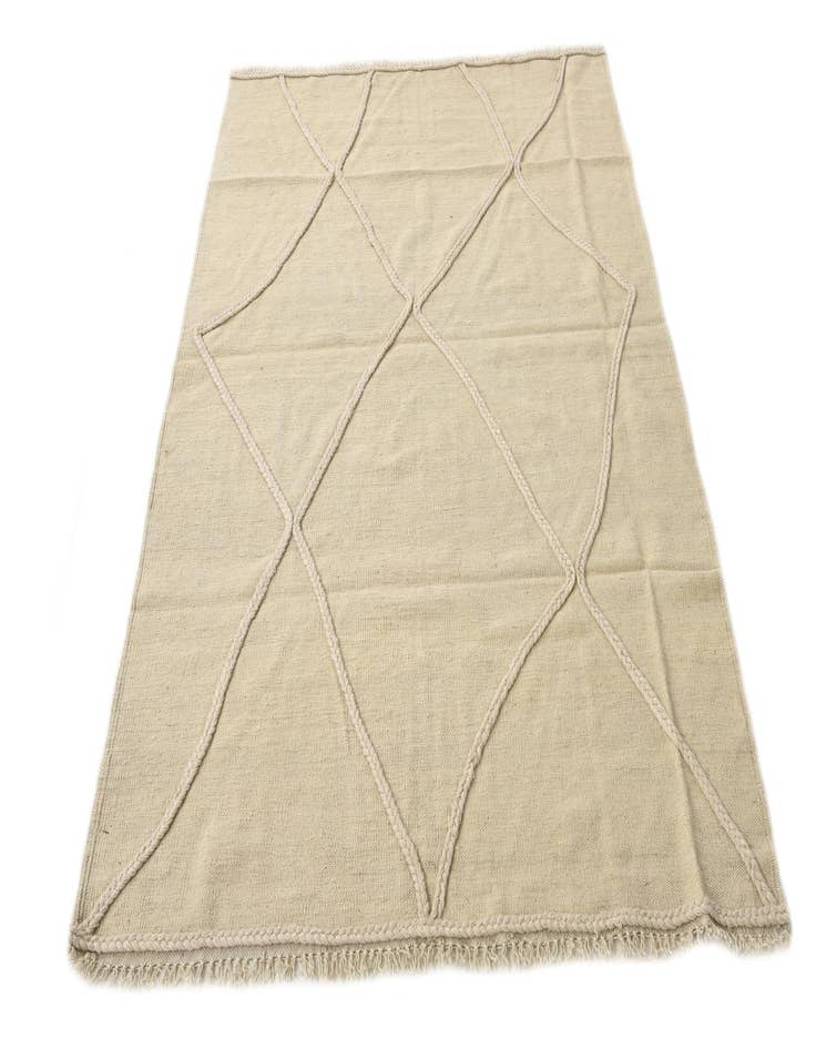 Detail image of  4' 2 x 5' 8  Hand Woven Kilim Modern Wool Rug