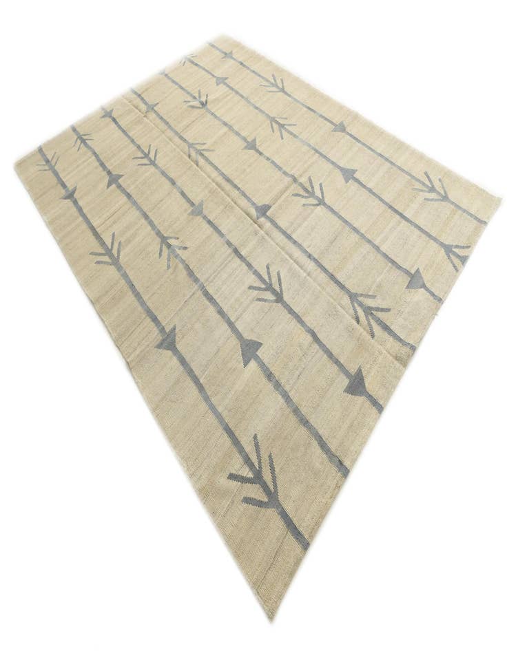 Detail image of  6' 9 x 9' 5  Hand Woven Kilim Modern Wool Rug