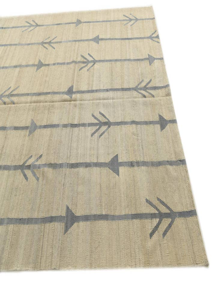 Detail image of  6' 9 x 9' 5  Hand Woven Kilim Modern Wool Rug