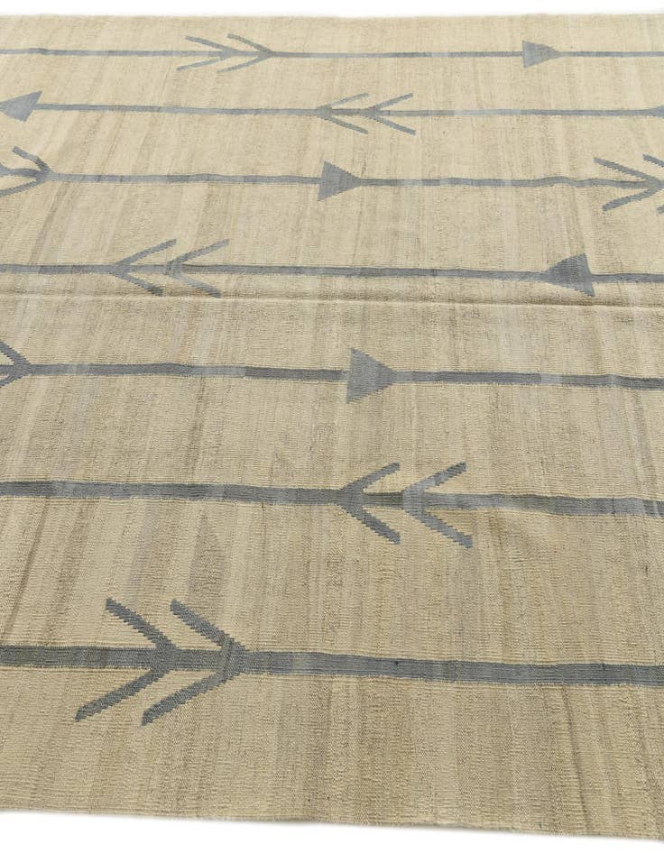 Detail image of  6' 9 x 9' 5  Hand Woven Kilim Modern Wool Rug