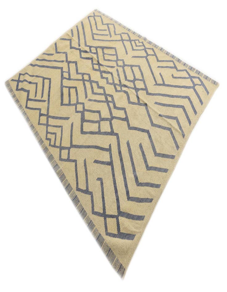 Detail image of  6' 2 x 7' 9  Hand Woven Kilim Modern Wool Rug