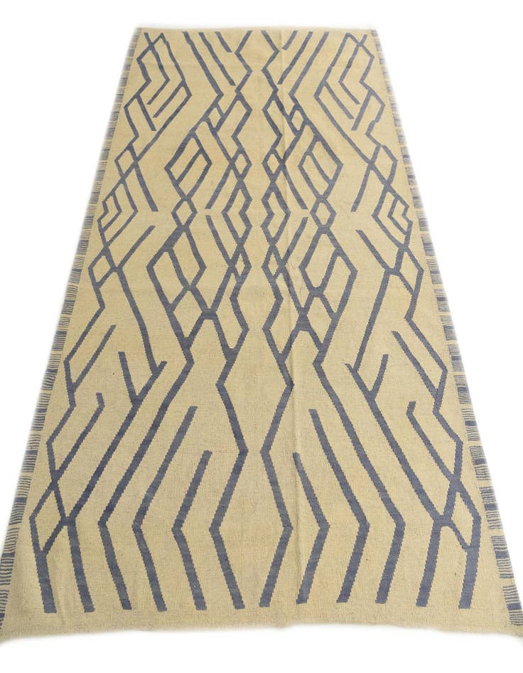 Detail image of  6' 2 x 7' 9  Hand Woven Kilim Modern Wool Rug