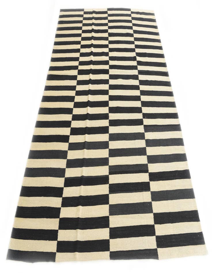 Detail image of  5' 9 x 7' 9  Hand Woven Kilim Modern Wool Rug